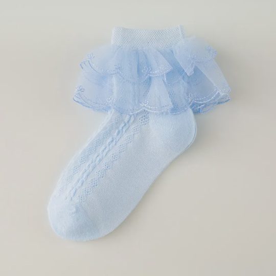 【1Y-12Y】Girls Cute Lace Ruffle Cotton Socks