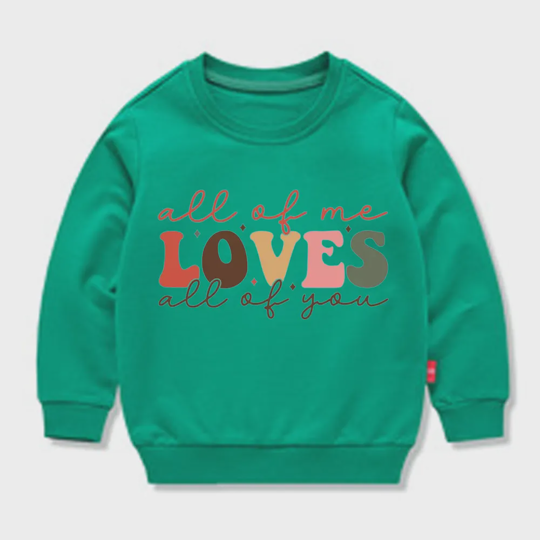 【12M-11Y】Stylish Kids Sweatshirt With "LOVES" Print