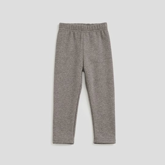 【18M-10Y】Girls Casual Padded Fleece Solid Color Leggings