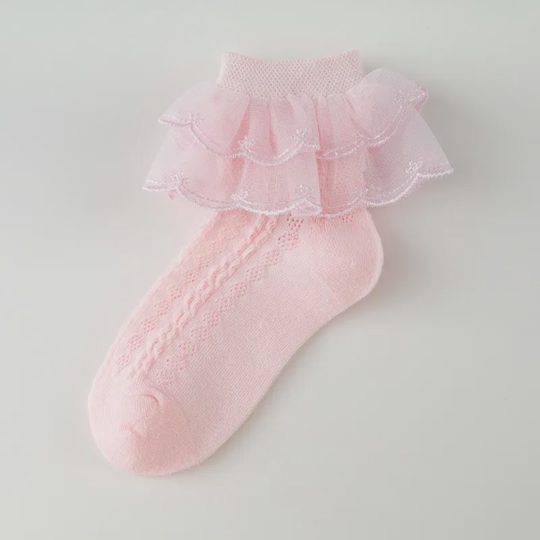 【1Y-12Y】Girls Cute Lace Ruffle Cotton Socks