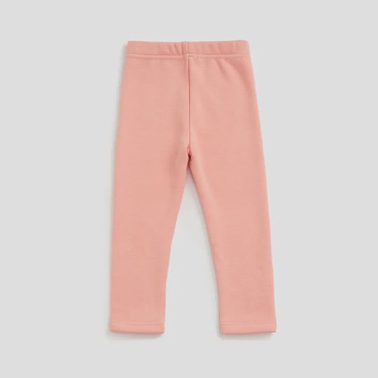【18M-10Y】Girls Casual Padded Fleece Solid Color Leggings
