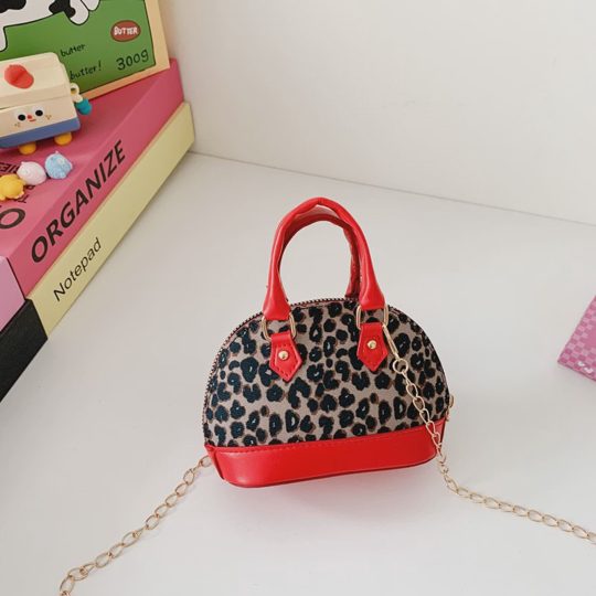 Girls' Leopard Print Mini Shell Handbag Crossbody Coin Purse