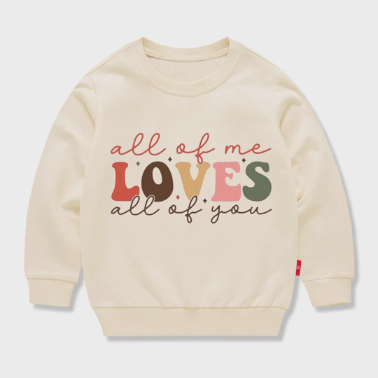 【12M-11Y】Stylish Kids Sweatshirt With "LOVES" Print